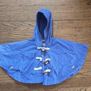 GAP Kids Blue Polka Dot Hooded Cape